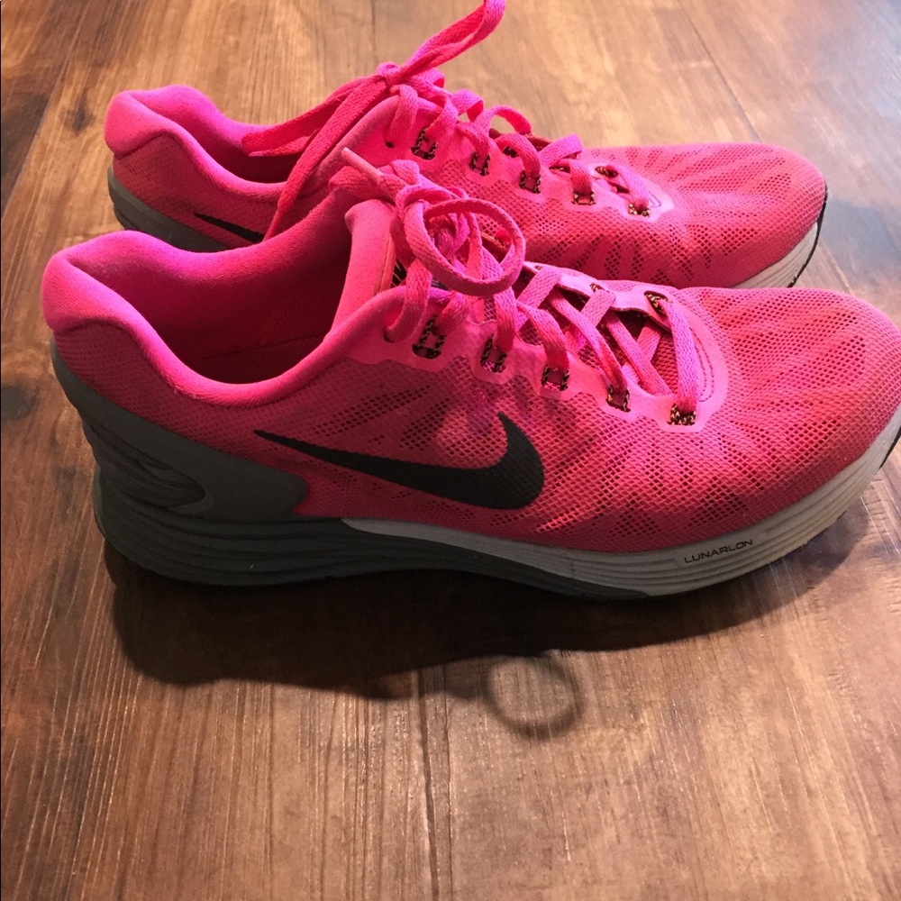 Pink and gray nikes size 6.5